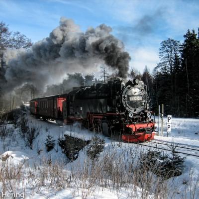 Brockenbahn Bei Schierke Unter Dampf In Voller Fahrt Oberharz 2006