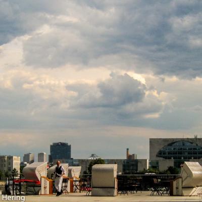 Berlin Am Hauptbahnhof Gastronomie Und Regierungsviertel Unter Wolken 2012