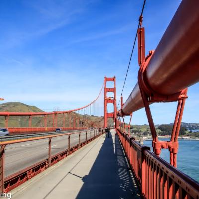 Golden Gate Bridge Einmal Zu Fuss Ruber